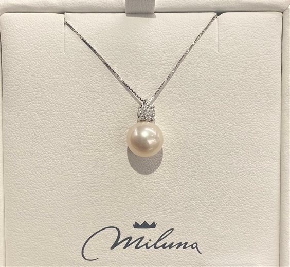 Collana Miluna Donna in Oro bianco Perla PCL6823 - PCL6823